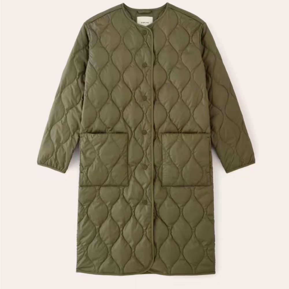 Everlane long quilted liner coat